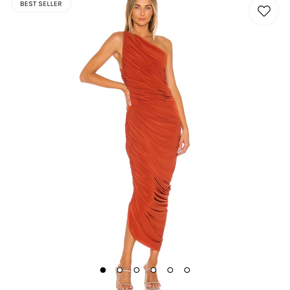 Revolve Norma Kamali Diana Gown Cinnamon
